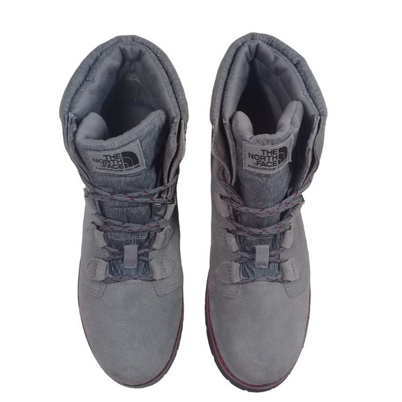 The North Face Women's Ballard Roll Down Grey Suede Boots HydroSeal Heat Size 10 - Picture 11 of 14
